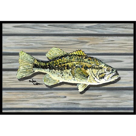 Carolines Treasures Fish Bass Small Mouth Indoor Or Outdoor Mat - 18 x 27 in. CA63090